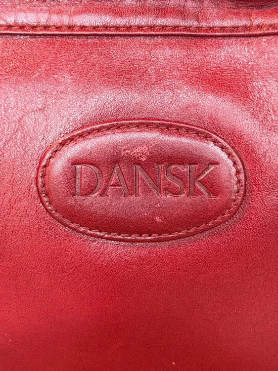 Dansk Vintage 1990s Minimalist Leather Crossbody Bag Burgundy (GUC) - Picture 16 of 16